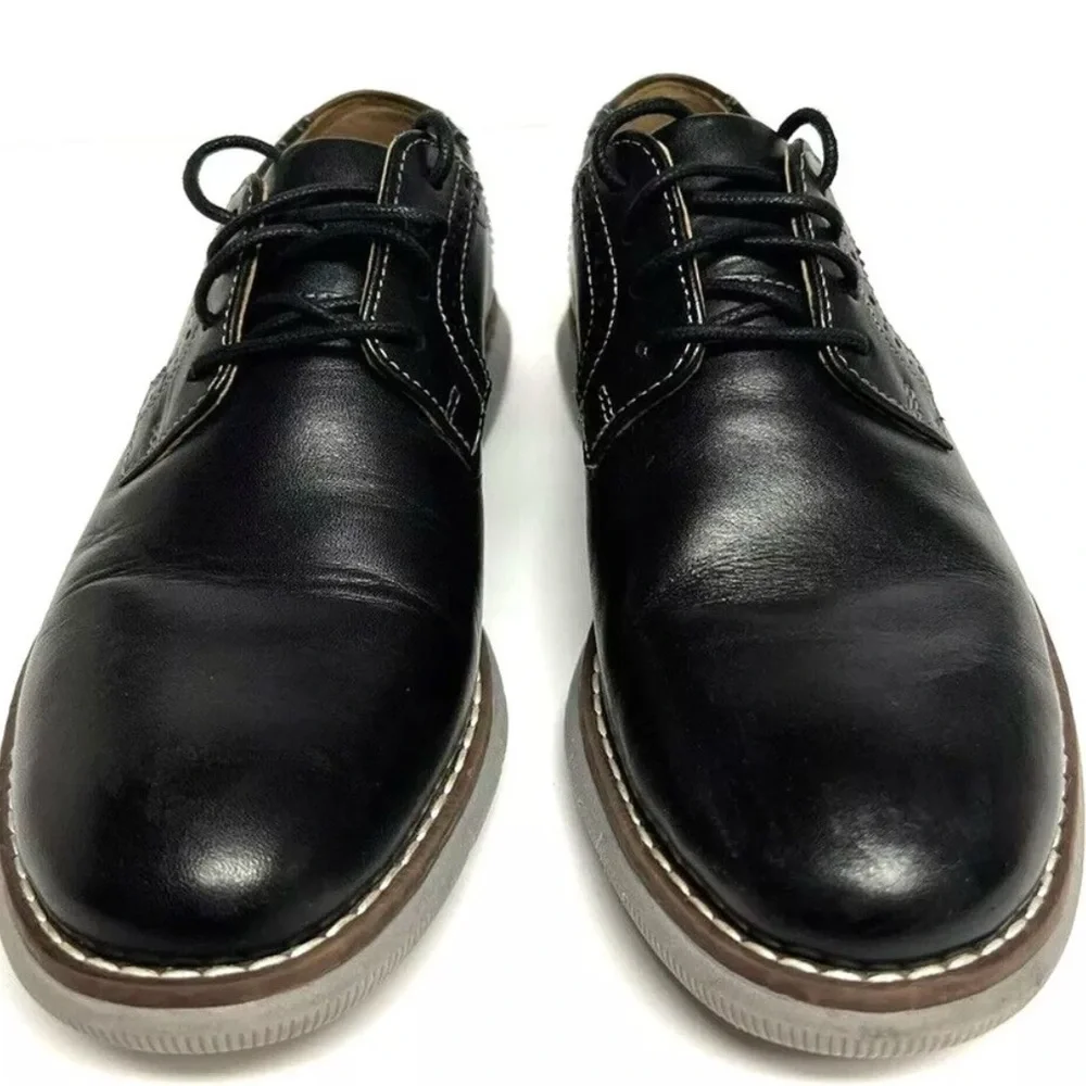 Johnston Murphy Boys Holden Plain Toe Oxford Black Size 1 M Big Kid